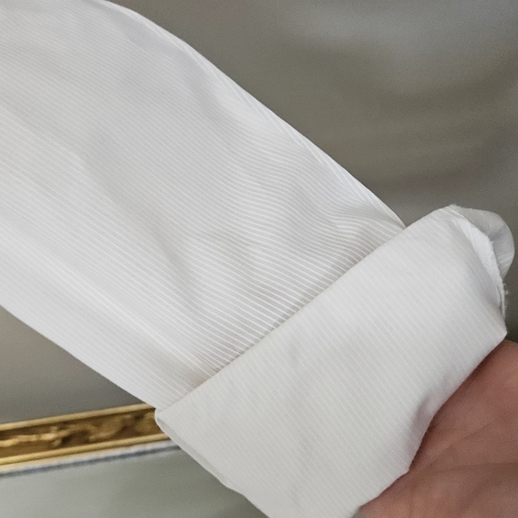 Vintage LAS OLAS Embroidered Button Down Shirt with Tropical Print White/gold. S - Picture 7 of 14